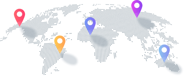 Map of worldwide IPTV server coverage